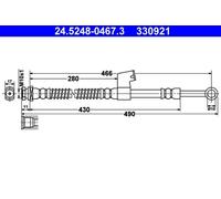 ATE 24.5248-0467.3 Brake hose
