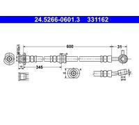 NEW BRAKE HOSE FOR NISSAN QASHQAI QASHQAI 2 I J10 NJ10 JJ10E HR16DE K9K 292 ATE