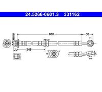 NEW BRAKE HOSE FOR NISSAN QASHQAI QASHQAI 2 I J10 NJ10 JJ10E HR16DE K9K 292 ATE