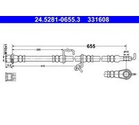 ATE 24.5281-0655.3 Brake hose