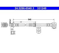 ATE 24.5286-0540.3 Brake hose