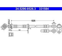 ATE 24.5296-0526.3 Brake hose