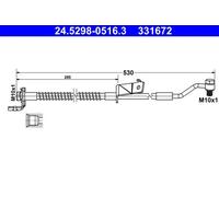 ATE 24.5298-0516.3 Brake hose