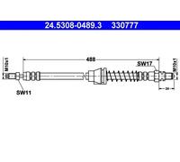 ATE 24.5308-0489.3 Brake hose
