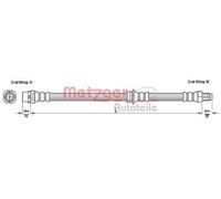 Flexible brake hose 4110269 METZGER for BMW X3