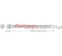 Flexible brake hose 4110822 METZGER for KIA HYUNDAI
