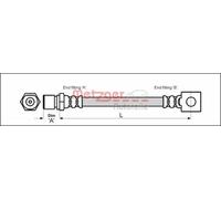 METZGER 4111757 Brake hose