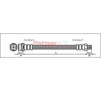 METZGER 4112519 Brake hose