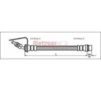METZGER 4114761 Brake hose