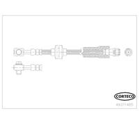Flexible brake hose 49371485 CORTECO for OPEL CHEVROLET