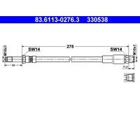 Flexible brake hose 83.6113-0276.3 ATE for BMW 5 5 Touring