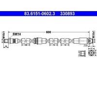 ATE 83.6151-0602.3 Brake hose