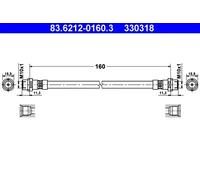 ATE Brake Hose 83.6212-0160.3 - for Audi A4 B5 (8D2) AFN/AFY/AVG/AGB/AKN