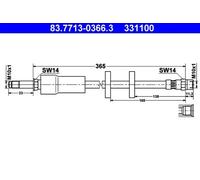 BRAKE HOSE FOR VOLVO XC90 I 275 D 5244 T4 D 5244 T5 B 6324 S5 B 8444 S ATE