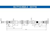 ATE 83.7713-0523.3 Brake hose