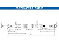 ATE 83.7713-0523.3 Brake hose