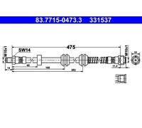 ATE 83.7715-0473.3 Brake hose