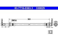 Genuine ATE Brake Hose For VW LT 96-06 Mercedes SPRINTER 17-