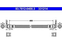 ATE 83.7812-0400.3 Brake hose