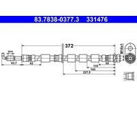 ATE 83.7838-0377.3 Brake hose