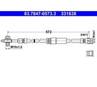 ATE 83.7847-0573.3 Brake hose
