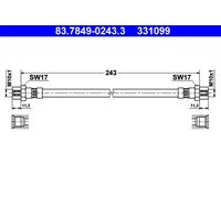 ATE 83.7849-0243.3 Brake hose