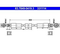 ATE 83.7849-0419.3 Brake hose