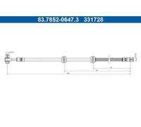 ATE 83.7852-0647.3 Brake hose