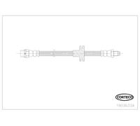 Flexible brake hose Front 19036339 CORTECO for BMW X5