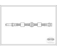 Flexible brake hose Front Axle 19026387 CORTECO for VW FORD SEAT