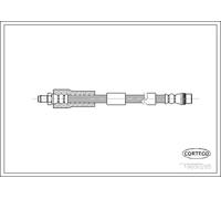 CORTECO Brake Hose 19030285, Front, Fits Citroën C4 & Peugeot 307