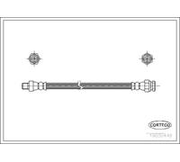 Flexible brake hose Front Axle 19030446 CORTECO for MITSUBISHI GALANT Mk II