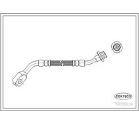 Flexible brake hose Front Axle 19030529 CORTECO for NISSAN FORD