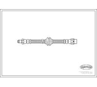Flexible brake hose Front Axle 19031636 CORTECO for BMW 7
