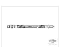 Flexible brake hose Front Axle 19032159 CORTECO for TRIUMPH SPITFIRE 1500