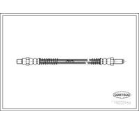 Flexible brake hose Front Axle 19032159 CORTECO for TRIUMPH SPITFIRE 1500