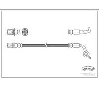 Flexible brake hose Front Axle 19032952 CORTECO for TOYOTA HIACE IV Bus