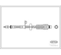 Brake Hose Front Fits Citroën C3 C3 Picasso DS3 Peugeot 2008 CORTECO 19034949