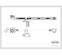 Flexible brake hose Front Axle Right 19032658 CORTECO for CHRYSLER VOYAGER II