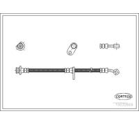 Flexible brake hose Front Axle Right 19032669 CORTECO for HONDA CR-V I