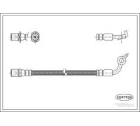 Corteco Flexible Brake Hose 19032953 – Front Axle Right for Toyota Hiace IV Bus