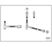 Flexible brake hose Front Axle Right 19033543 CORTECO for NISSAN PRIMERA