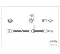 Flexible brake hose Front Axle Right 19033578 CORTECO for TOYOTA COROLLA AVENSIS