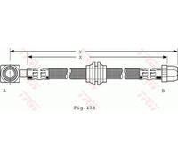 Flexible brake hose PHD485 TRW for MINI MINI MINI Convertible