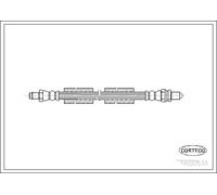 Flexible brake hose Rear Axle 19020533 CORTECO for FORD KA PUMA