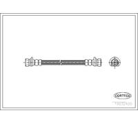 Flexible brake hose Rear Axle 19032420 CORTECO for HONDA CIVIC MK IV Hatchback