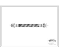 Flexible brake hose Rear Axle Left 19032594 CORTECO for HYUNDAI AMICA / ATOZ