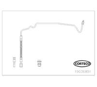 Flexible brake hose Rear Axle Left 19036851 CORTECO for AUDI SKODA VW SEAT