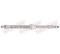 Flexible brake hose with external thread 42.919 QUICK BRAKE for FORD KA