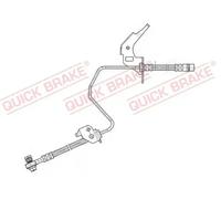 Flexible brake hose with internal thread 59.960X QUICK BRAKE for OPEL ASTRA H